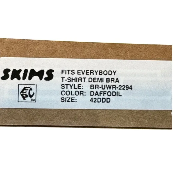 SKIMS Fits Everybody T-Shirt Demi Bra Daffodil 42DDD NWT - Picture 6 of 6
